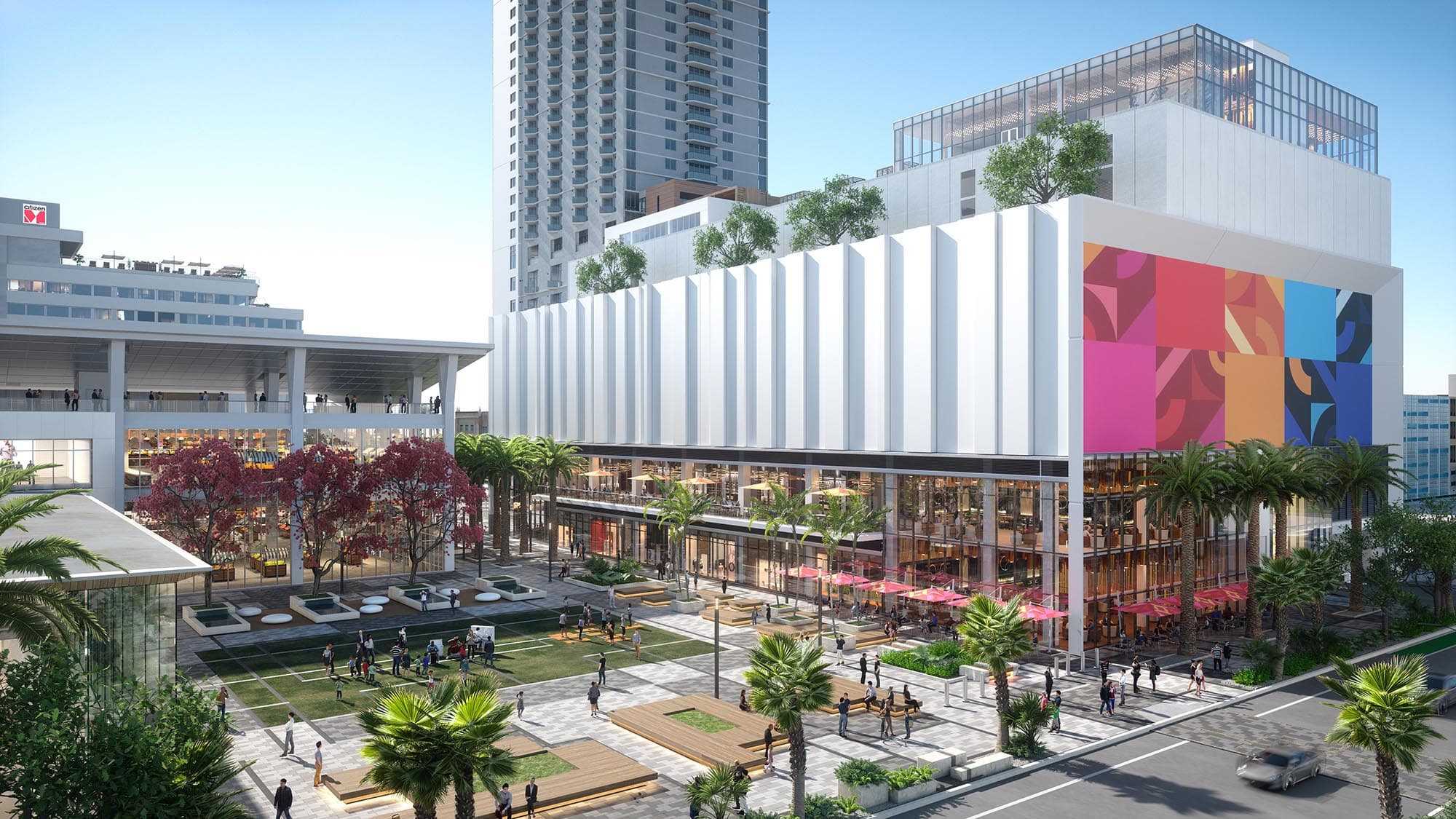 501 First Rent exterior in the Downtown Miami urban core.